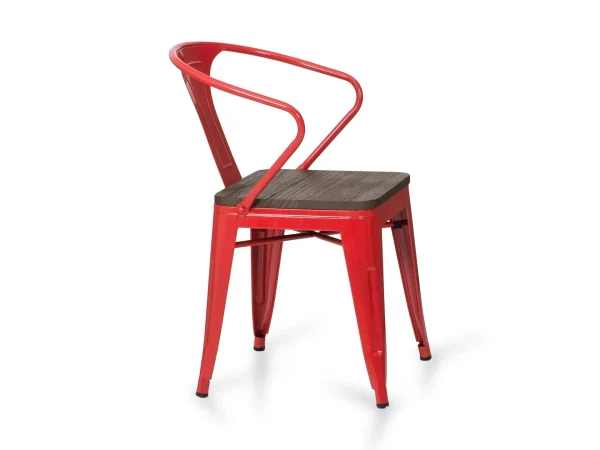 Стул Tolix wood красный — изображение 3