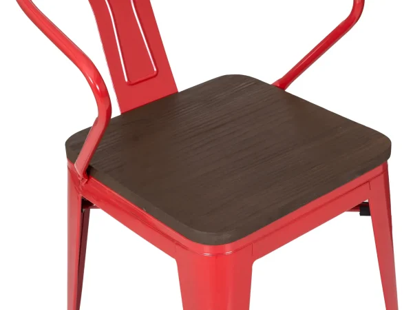 Стул Tolix wood красный — изображение 4