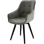 Стул «Торрес», велюр Бренди грей, каркас вращения черный — изображение 3