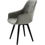 Стул «Торрес», велюр Бренди грей, каркас вращения черный — изображение 4