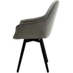 Стул «Торрес», велюр Бренди грей, каркас вращения черный — изображение 5