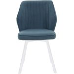 Стул «Вермут», велюр Бренди классик блу, каркас вращения белый — изображение 4