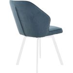 Стул «Вермут», велюр Бренди классик блу, каркас вращения белый — изображение 5