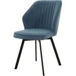 Стул «Вермут», велюр Бренди классик блу, каркас вращения черный — изображение 3