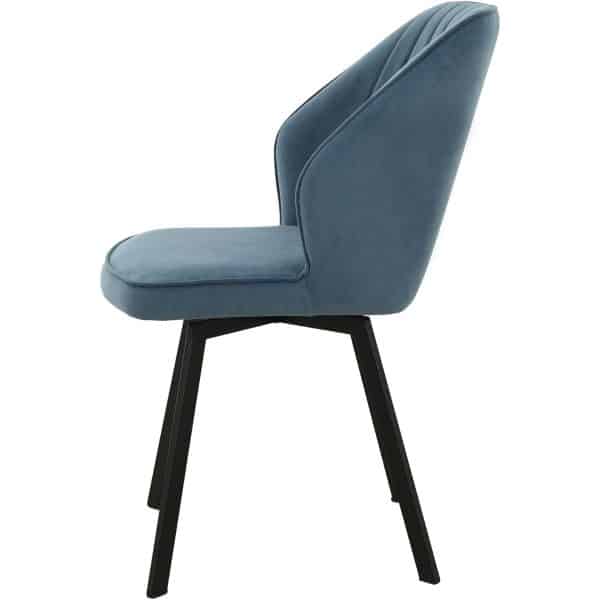 Стул «Вермут», велюр Бренди классик блу, каркас вращения черный — изображение 4