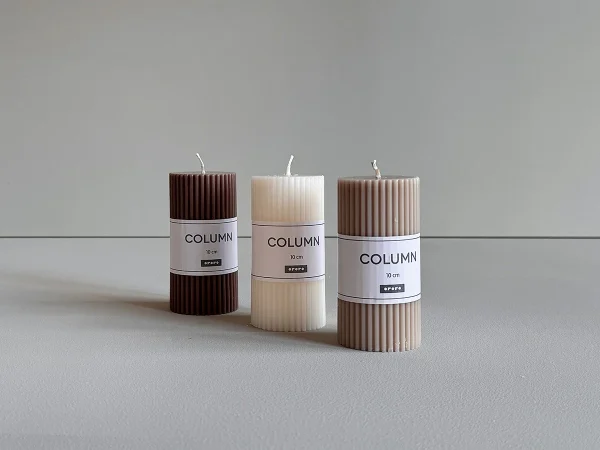 Свеча Column 10 см светло-коричневый — изображение 2
