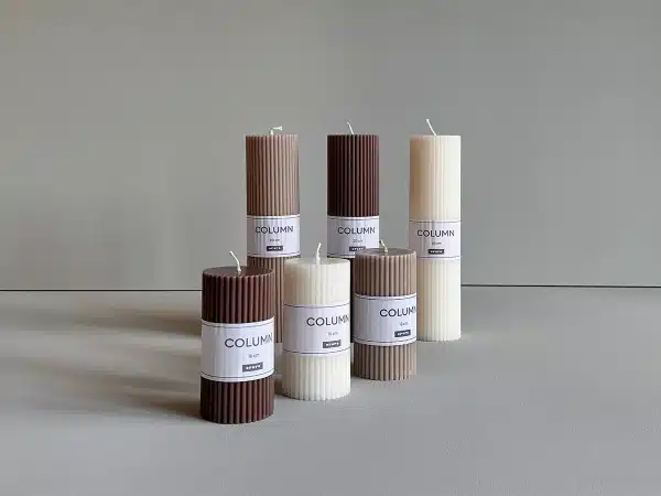 Свеча Column 10 см коричневый — изображение 3