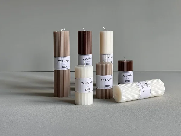 Свеча Column 20 см светло-коричневый — изображение 2