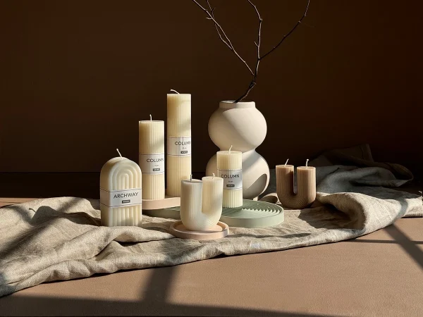 Свеча Column 20 см бежевый — изображение 4