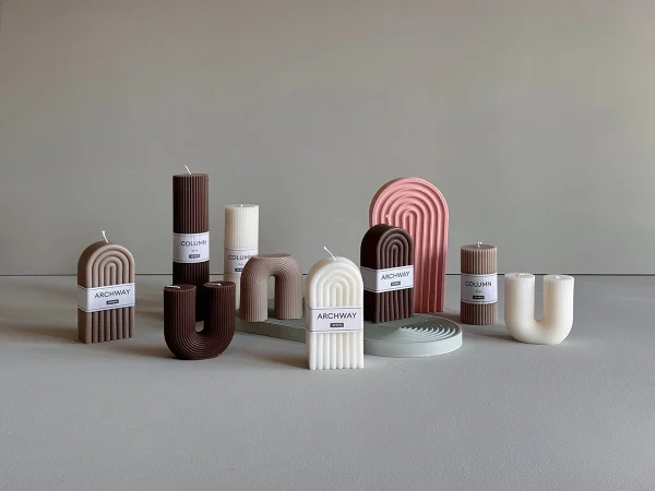Свеча Column 20 см светло-коричневый — изображение 5
