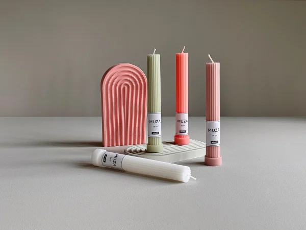 Свеча Muza 20 см белый — изображение 2