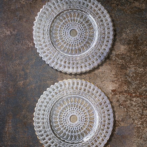 Тарелка transparent/gold LHEL021OR001160 — изображение 2