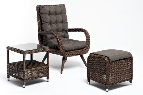 "Толедо" лаунж-зона из искусственного ротанга, цвет коричневый — изображение 4