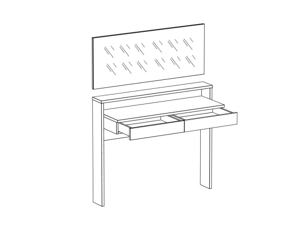 Туалетный столик с зеркалом Intra дуб корбридж — изображение 3