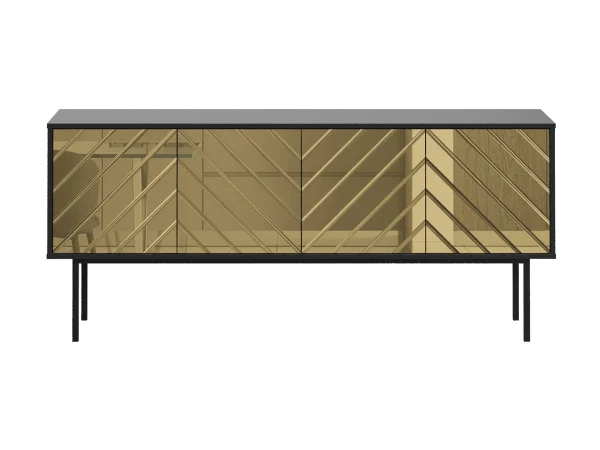 Тумба Boho большая черный, золотистый — изображение 2