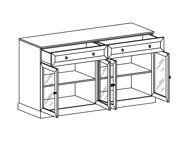 tumba-caprio-s-jashhikami-i-dverjami-1 Тумба Caprio с ящиками и дверями серый — изображение 2