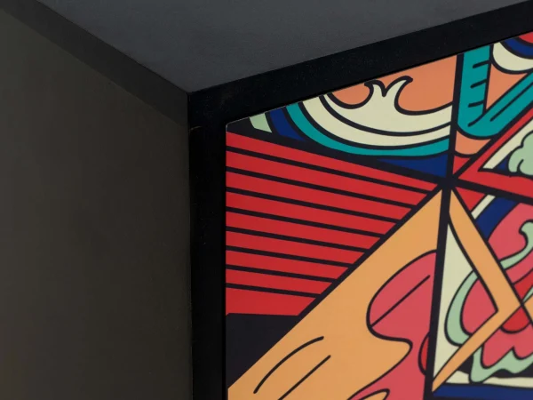 Тумба малая Boho Color черный, с принтом — изображение 3