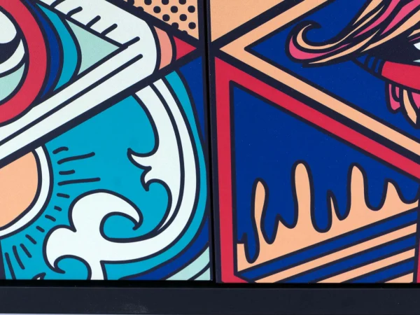 Тумба малая Boho Color черный, с принтом — изображение 5