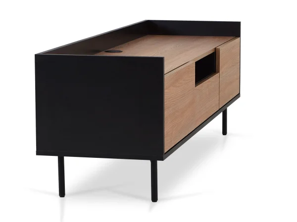 tumba-pod-tv-look-2 Тумба под ТВ Look черный, робиния брэнсон — изображение 3