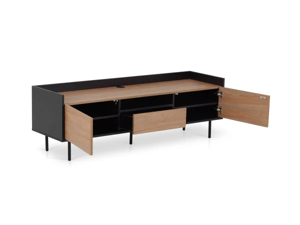 tumba-pod-tv-look-3 Тумба под ТВ Look черный, робиния брэнсон — изображение 4