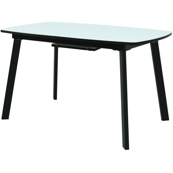 Стол «Валенсия» 130x80, стекло Opti белое/черный — изображение 2