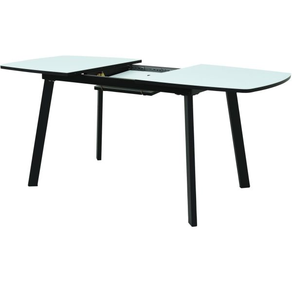 Стол «Валенсия» 130x80, стекло Opti белое/черный — изображение 3