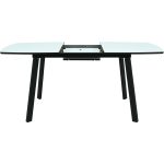 Стол «Валенсия» 130x80, стекло Opti белое/черный — изображение 4