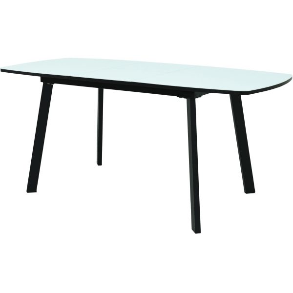 Стол «Валенсия» 130x80, стекло Opti белое/черный — изображение 5