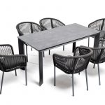 "Венето" обеденная группа на 6 персон со стульями "Марсель"