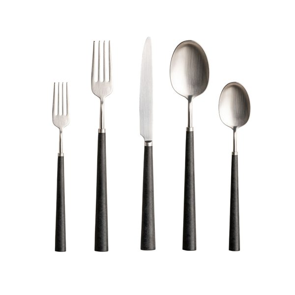 xr:d:DAF3UTX_QDI:3,j:1309834258324267656,t:23121809 Вилка столовая Brushed - black cable C20737-BLK — изображение 2