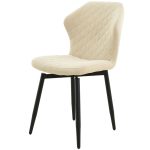 Стул «Вилла», велюр Бренди крем, каркас черный — изображение 2