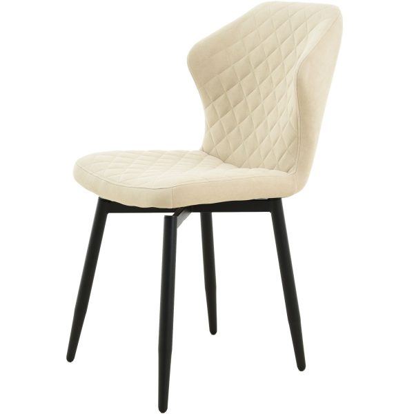 Стул «Вилла», велюр Бренди крем, каркас черный — изображение 3
