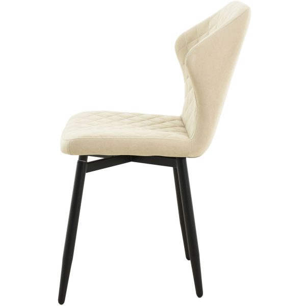 Стул «Вилла», велюр Бренди крем, каркас черный — изображение 4