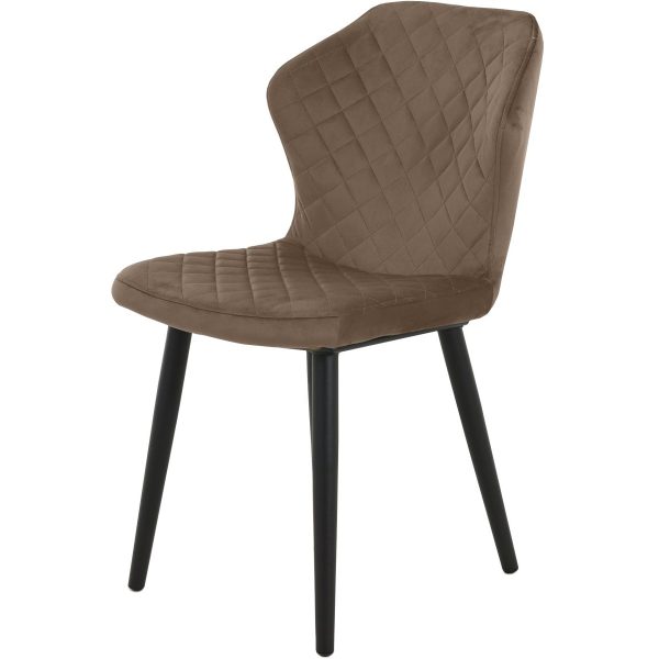 Стул «Вилла», велюр Бренди латте, каркас черный — изображение 2