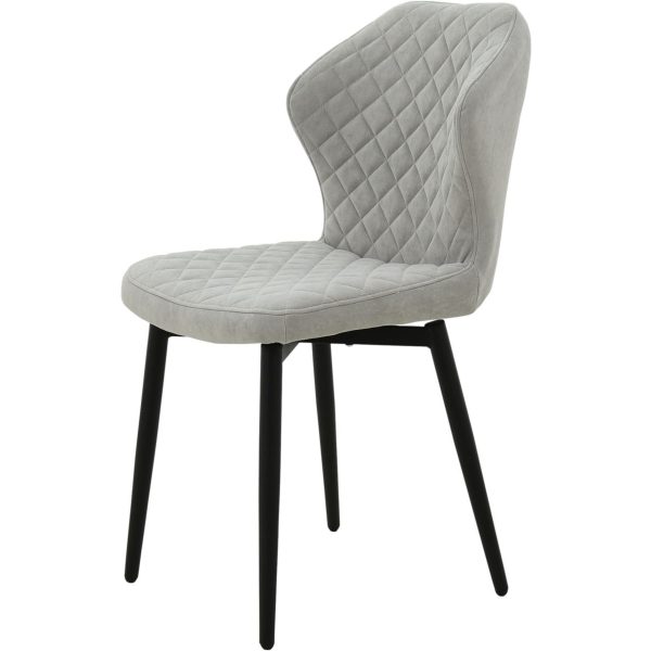 Стул «Вилла», велюр Бренди силвер, каркас черный — изображение 2