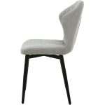 Стул «Вилла», велюр Бренди силвер, каркас черный — изображение 3