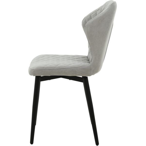 Стул «Вилла», велюр Бренди силвер, каркас черный — изображение 3