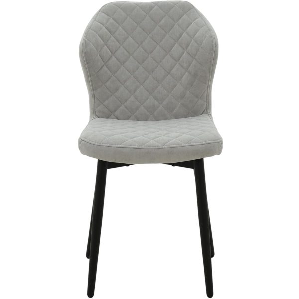 Стул «Вилла», велюр Бренди силвер, каркас черный — изображение 4