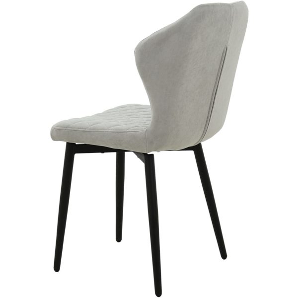 Стул «Вилла», велюр Бренди силвер, каркас черный — изображение 5