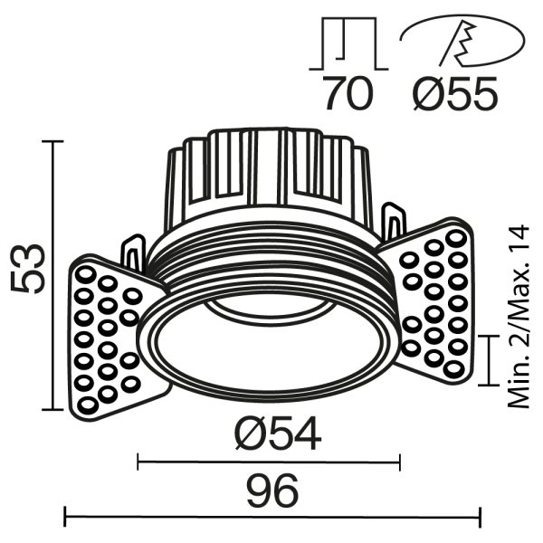 vstraivaemyj-svetilnik-technical-dl058-7w2.7k-trs-w-2 Встраиваемый светильник Technical DL058-7W2.7K-TRS-W — изображение 3