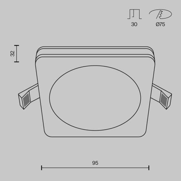Встраиваемый светильник Technical DL2001-L12B — изображение 2