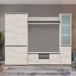 Стенка «Гретта-2», Крафт белый/Антрацит — изображение 2