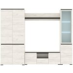 Стенка «Гретта-2», Крафт белый/Антрацит — изображение 3