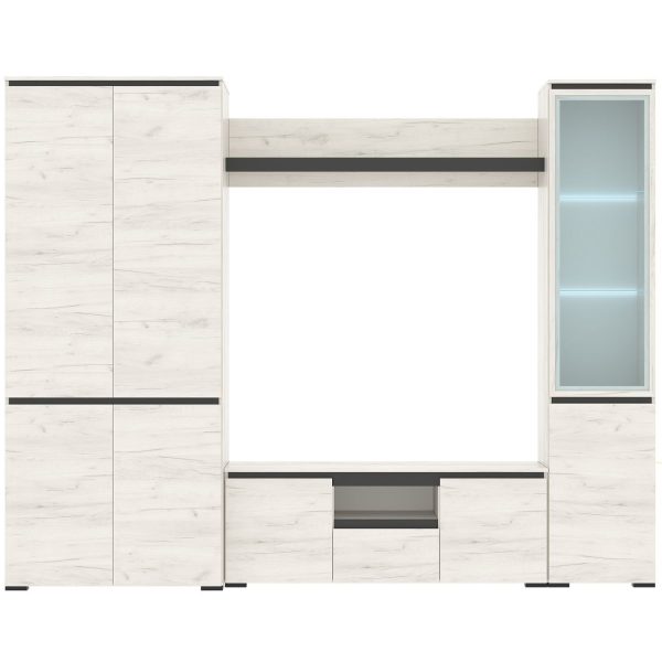 Стенка «Гретта-2», Крафт белый/Антрацит — изображение 3