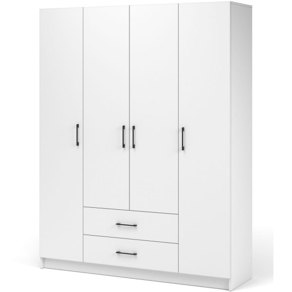 Шкаф «Чикаго» 4д2ящ, белый — изображение 2