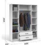 Шкаф «Чикаго» 4д2ящ, белый — изображение 3