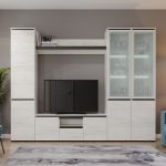 Стенка «Гретта-4», Крафт белый/Антрацит — изображение 2