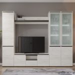 Стенка «Гретта-4», Крафт белый/Антрацит — изображение 3