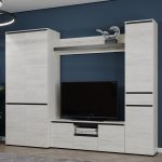 Стенка «Гретта-1», Крафт белый/Антрацит — изображение 3