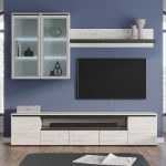 Шкаф с витриной «Гретта» 1В навесной, Крафт белый-Антрацит — изображение 5